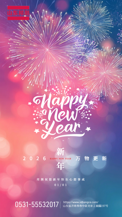 粉紫色简约大气唯美元旦新年海报（1080_1920）